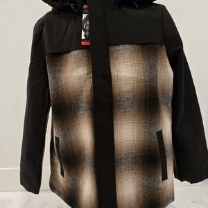 Pendleton Black and Gray Hooded Jacket